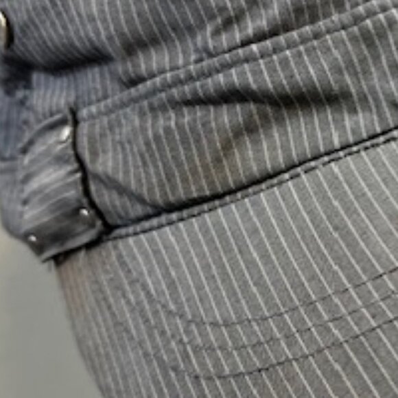 Calvin Klein Cotton Blend Conductor Cap Hat Heather Grey Striped - Picture 12 of 12